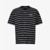 AllSaints Underground Striped Over-sized Organic-cotton T-shirt