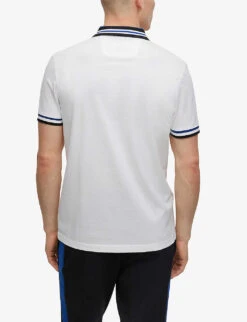 Boss Branded-trim Logo-print Regular-fit Cotton Polo Shirt -Fit & Flow Clothing Sales Store R04100938 WHITE ALT03