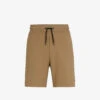 Hugo Tonal Logo-badge Cotton-terry Shorts