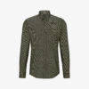 Boss Monogram-print Slim-fit Stretch-cotton Shirt