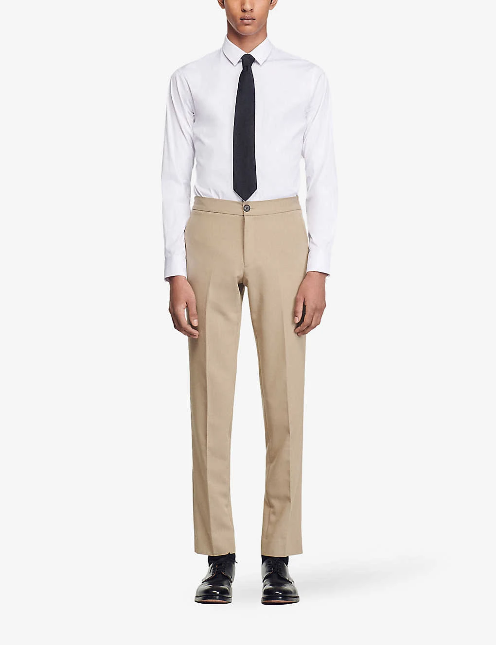 Sandro Straight-leg Regular-fit Woven Trousers 2 Sandro Straight-leg Regular-fit Woven Trousers - Image 2