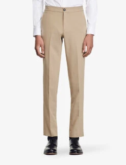 Sandro Straight-leg Regular-fit Woven Trousers 7 Sandro Straight-leg Regular-fit Woven Trousers -Fit & Flow Clothing Sales Store R04102522 NATURELS ALT02
