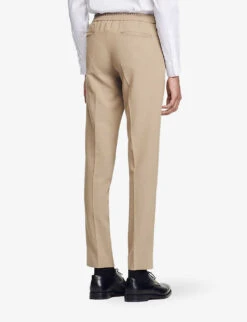 Sandro Straight-leg Regular-fit Woven Trousers 8 Sandro Straight-leg Regular-fit Woven Trousers -Fit & Flow Clothing Sales Store R04102522 NATURELS ALT03