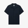 Reiss Vitus Cuban-collar Slim-fit Woven Polo Shirt