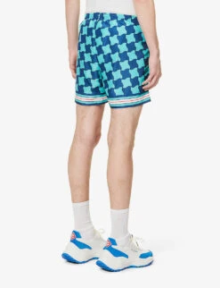 Casablanca Brand-patch Graphic-print Swim Shorts -Fit & Flow Clothing Sales Store R04108435 POOLTILE ALT03