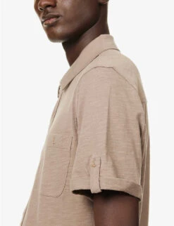 Paige Brayden Short-sleeved Regular-fit Cotton Shirt -Fit & Flow Clothing Sales Store R04111356 MURKYMIST ALT04