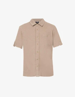 Paige Brayden Short-sleeved Regular-fit Cotton Shirt