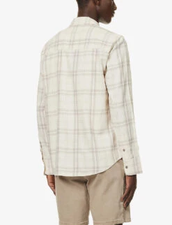 Paige Everett Checked Regular-fit Cotton-blend Shirt -Fit & Flow Clothing Sales Store R04111357 MISTYDAY ALT03