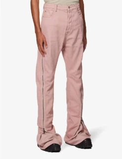 Bolan Zipped-leg Mid-rise Straight-leg Regular-fit Denim Trousers -Fit & Flow Clothing Sales Store R04116989 FADEDPINK ALT02