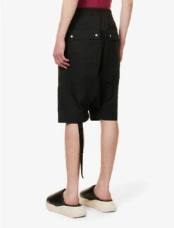 Bauhaus Dropped-crotch Cotton Shorts -Fit & Flow Clothing Sales Store R04116996 BLACK ALT03