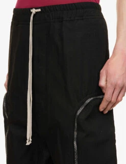 Bauhaus Dropped-crotch Cotton Shorts -Fit & Flow Clothing Sales Store R04116996 BLACK ALT04