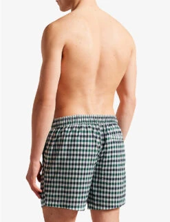Ted Baker Addling Checked Recycled-polyester Swim Shorts -Fit & Flow Clothing Sales Store R04117776 NAVY ALT03