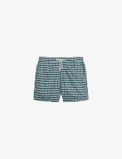 Ted Baker Addling Checked Recycled-polyester Swim Shorts