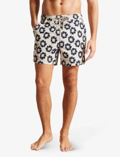 Ted Baker Wiklie Floral-print Regular-fit Woven Swim Shorts -Fit & Flow Clothing Sales Store R04122393 STONE ALT02