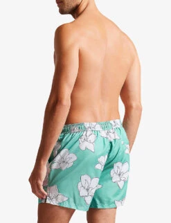 Ted Baker Ampbell Floral-print Recycled-polyester Swim Shorts -Fit & Flow Clothing Sales Store R04122394 MINT ALT03