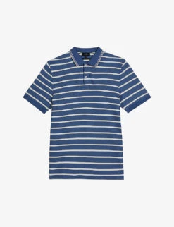 Ted Baker Nivenn Striped Cotton Polo Shirt