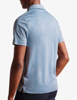 Ted Baker Zeiter Slim-fit Cotton Polo Shirt -Fit & Flow Clothing Sales Store R04122496 PLBLUE ALT03