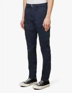Replay Jaan Hypercargo Tapered-leg Stretch-cotton Blend Trousers 7 Replay Jaan Hypercargo Tapered-leg Stretch-cotton Blend Trousers -Fit & Flow Clothing Sales Store R04125086 BLUE ALT02