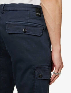 Replay Jaan Hypercargo Tapered-leg Stretch-cotton Blend Trousers 9 Replay Jaan Hypercargo Tapered-leg Stretch-cotton Blend Trousers -Fit & Flow Clothing Sales Store R04125086 BLUE ALT04