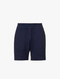 PAUL SMITH Bouclé-texture Brand-patch Cotton-blend Shorts