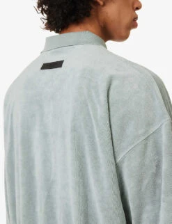 ESSENTIALS Brand-patch Relaxed-fit Bamboo-blend Polo Shirt -Fit & Flow Clothing Sales Store R04126200 SYCAMORE ALT04