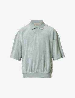 ESSENTIALS Brand-patch Relaxed-fit Bamboo-blend Polo Shirt