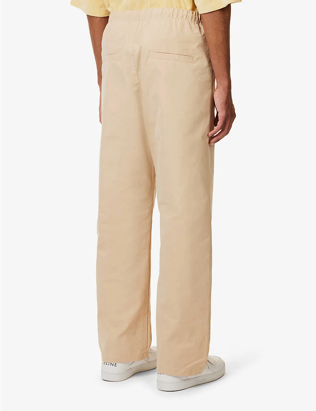 ESSENTIALS Brand-patch Straight-leg Relaxed-fit Cotton-blend Trousers 4 ESSENTIALS Brand-patch Straight-leg Relaxed-fit Cotton-blend Trousers - Image 4