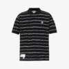 Logo-patch Striped Cotton-piqué Polo Shirt