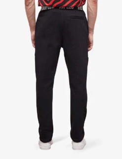 THE KOOPLES Logo-waist Straight-leg Cotton Jogging Bottoms -Fit & Flow Clothing Sales Store R04127914 BLA01 ALT03