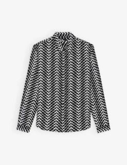 THE KOOPLES Graphic-print Long-sleeved Woven Shirt
