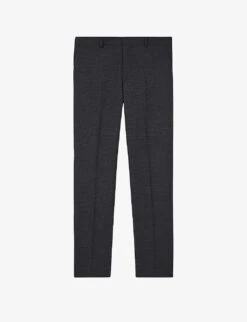 THE KOOPLES Houndstooth-motif Slim-fit Stretch-wool Trousers