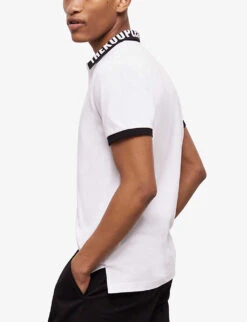 THE KOOPLES Logo Collar Cotton Polo Shirt -Fit & Flow Clothing Sales Store R04129053 WHI01 ALT02