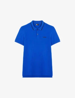 THE KOOPLES Logo-embroidered Regular-fit Cotton Polo Shirt
