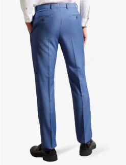 Ted Baker Camdets Slim-fit Mid-rise Wool Suit Trousers -Fit & Flow Clothing Sales Store R04129704 BLUE ALT02