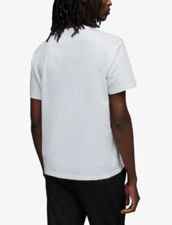 AllSaints Curtis Crewneck Cotton T-shirt -Fit & Flow Clothing Sales Store R04132973 OPTICWHITE ALT03