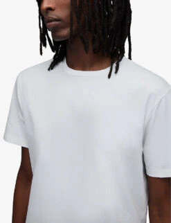 AllSaints Curtis Crewneck Cotton T-shirt -Fit & Flow Clothing Sales Store R04132973 OPTICWHITE ALT04