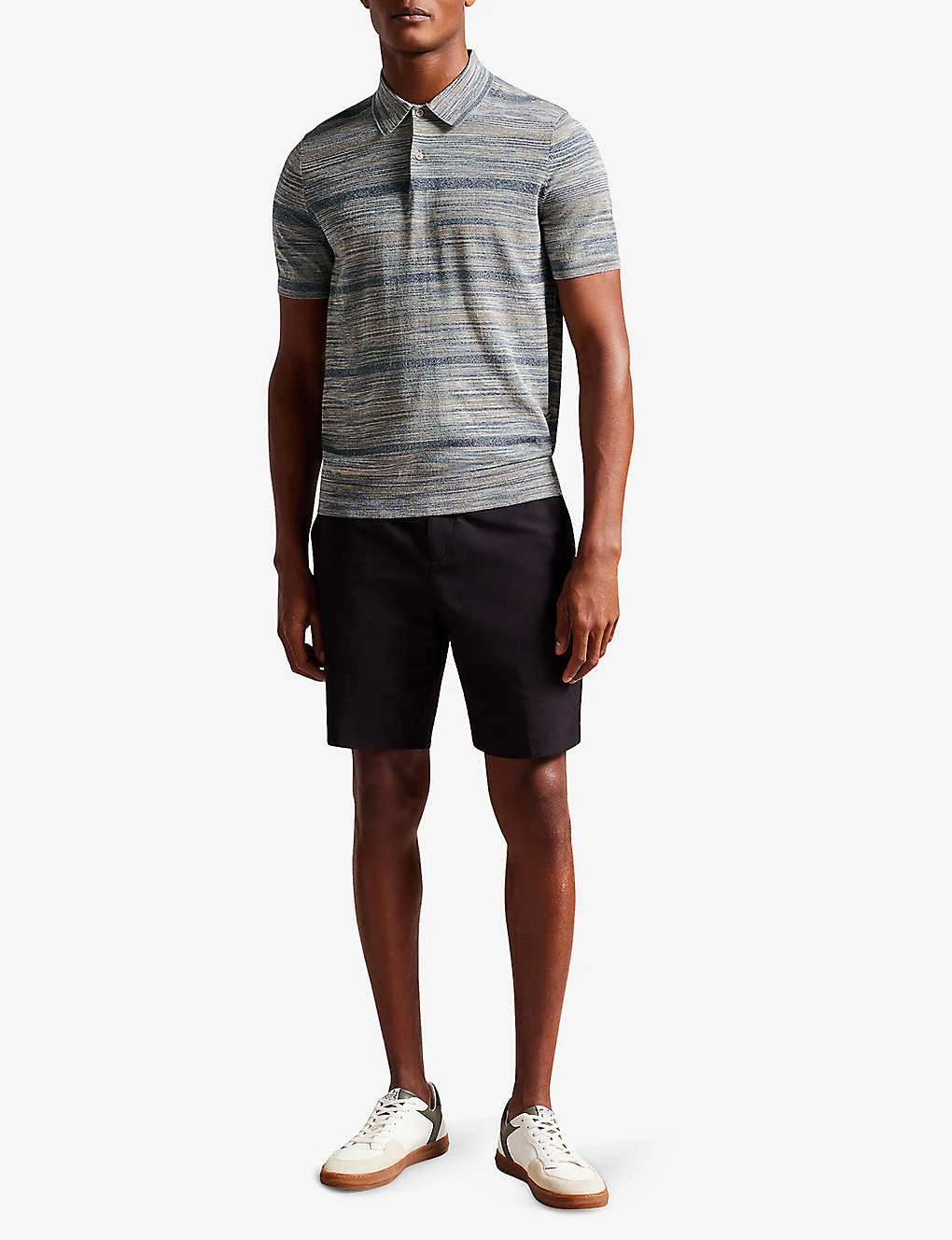 Ted Baker Striped Cotton-blend Polo Shirt 2 Ted Baker Striped Cotton-blend Polo Shirt - Image 2