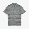 Ted Baker Striped Cotton-blend Polo Shirt