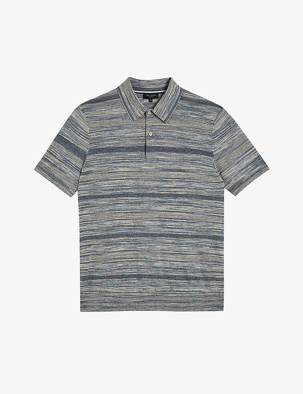Ted Baker Striped Cotton-blend Polo Shirt 1 Ted Baker Striped Cotton-blend Polo Shirt