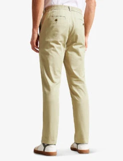 Ted Baker Leef Straight-leg Stretch-cotton Trousers 7 Ted Baker Leef Straight-leg Stretch-cotton Trousers -Fit & Flow Clothing Sales Store R04133546 NATURAL ALT03