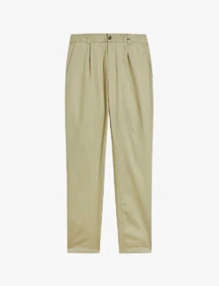 Ted Baker Leef Straight-leg Stretch-cotton Trousers