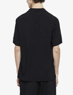 THE KOOPLES Straight-fit Hawaiian Woven Shirt -Fit & Flow Clothing Sales Store R04134657 BLA01 ALT03