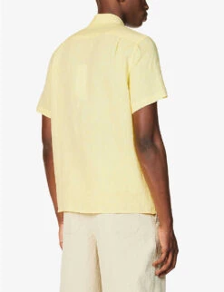 Lacoste Logo-embroidered Regular-fit Linen Shirt -Fit & Flow Clothing Sales Store R04134893 YELLOW ALT03