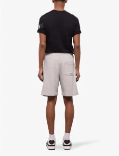 THE KOOPLES Elasticated-waist Regular-fit Cotton-jersey Shorts -Fit & Flow Clothing Sales Store R04136810 GRY53 ALT03