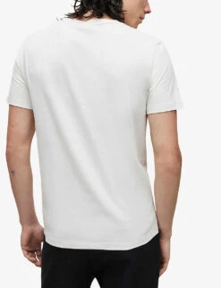 AllSaints Brace Regular-fit Brushed Organic-cotton T-shirt -Fit & Flow Clothing Sales Store R04138001 SOFTWHITE ALT03