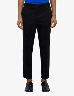 THE KOOPLES Straight-leg Regular-fit Cotton Trousers -Fit & Flow Clothing Sales Store R04138176 BLA01 ALT02