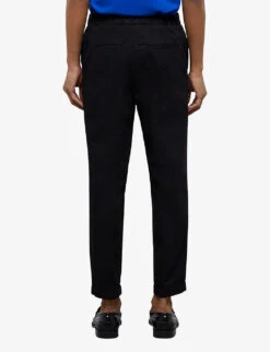 THE KOOPLES Straight-leg Regular-fit Cotton Trousers -Fit & Flow Clothing Sales Store R04138176 BLA01 ALT03