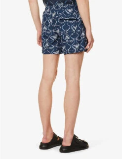 Emporio Armani Graphic-print Elasticated-waist Swim Shorts -Fit & Flow Clothing Sales Store R04142636 EAGLEALLOVER ALT03