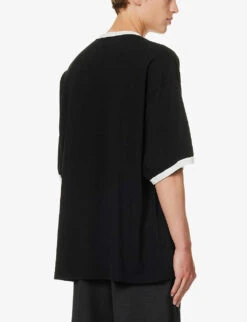 Undercover Rebelgoods Typography-embroidered Cotton-jersey T-shirt -Fit & Flow Clothing Sales Store R04143687 BLACK ALT03