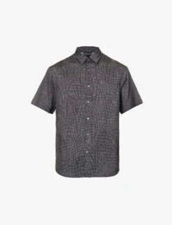 Emporio Armani Micro-dotted Pattern Woven Shirt